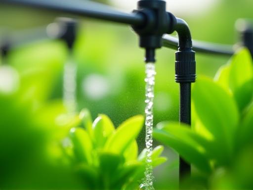 Goutteurs d’arrosage automatique en fonctionnement